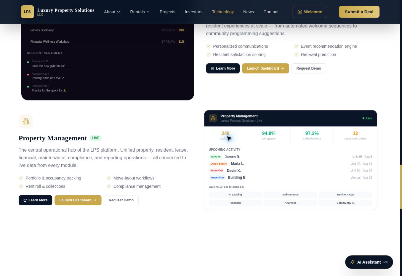 Property Management illustrative public product preview